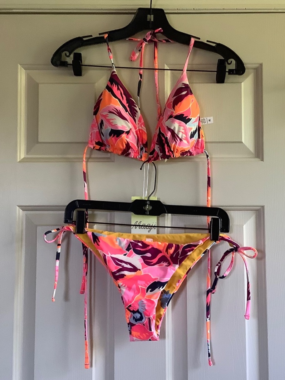 MAAJI Jungle Reef Reversible Triangle Set Bikini Top & Bottom Multi SZ XL